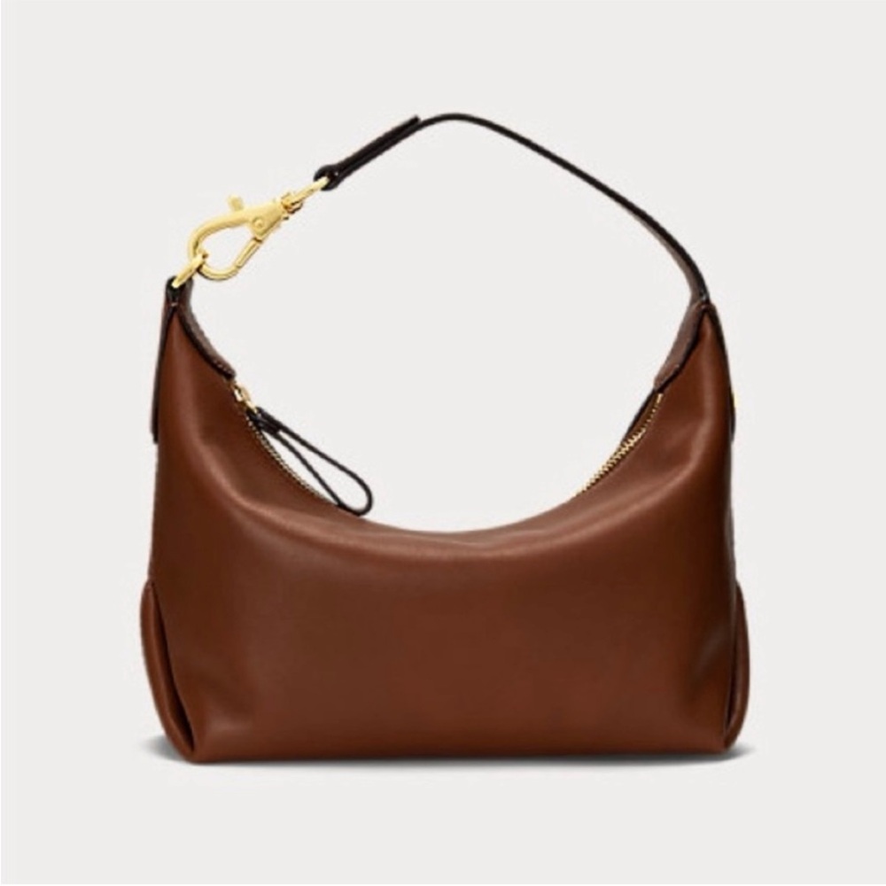 Leather Small Kassie Convertible Bag Ralph Lauren Tan